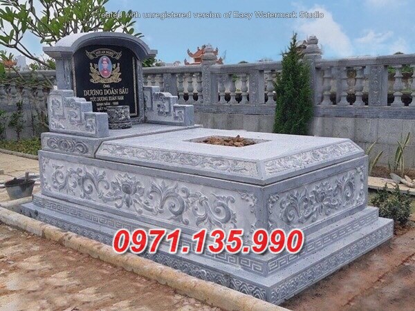 Mẫu mộ đá đơn giản để tro cốt đẹp bán tại phú yên - nhà mồ đá