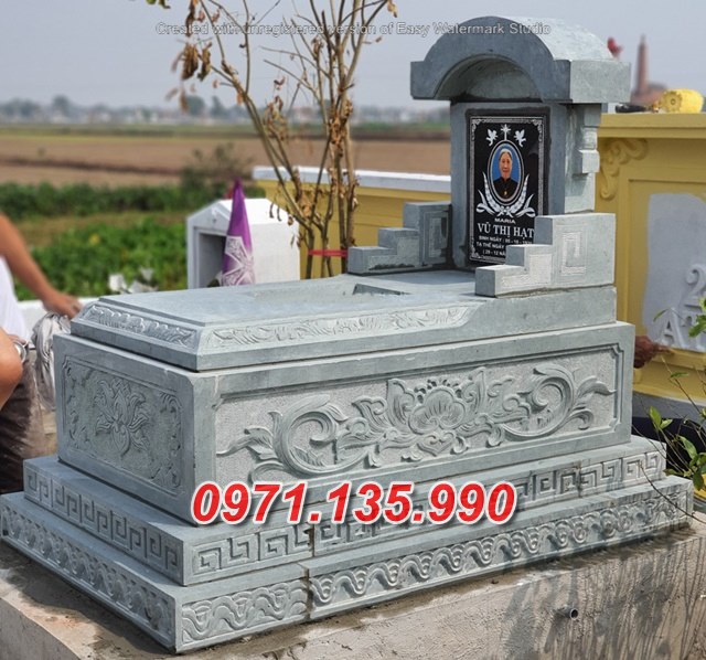 Mẫu mộ đá đơn giản để tro cốt đẹp bán tại phú yên - nhà mồ đá