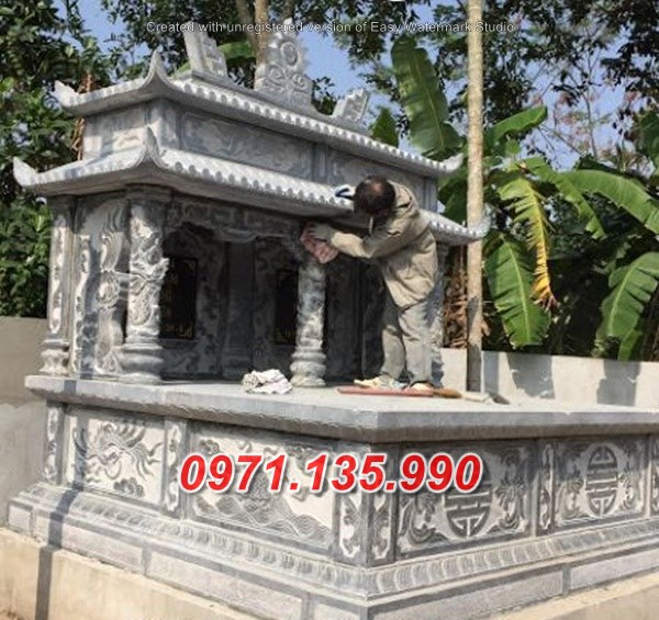 Mẫu mộ đá đôi để tro cốt đẹp bán tại thái bình - mộ đôi bán hải dương