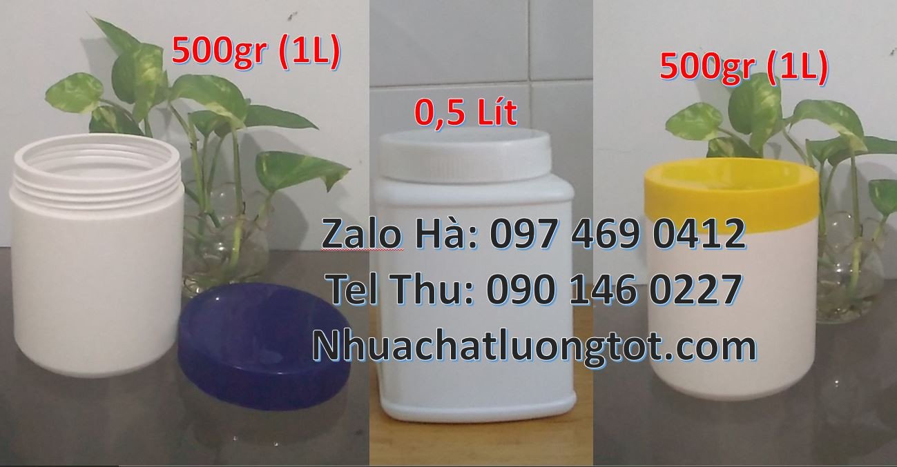 hũ 200g đựng hóa chất,hũ nhựa 1kg đựng nước rửa chén,hũ nhựa màu trắng