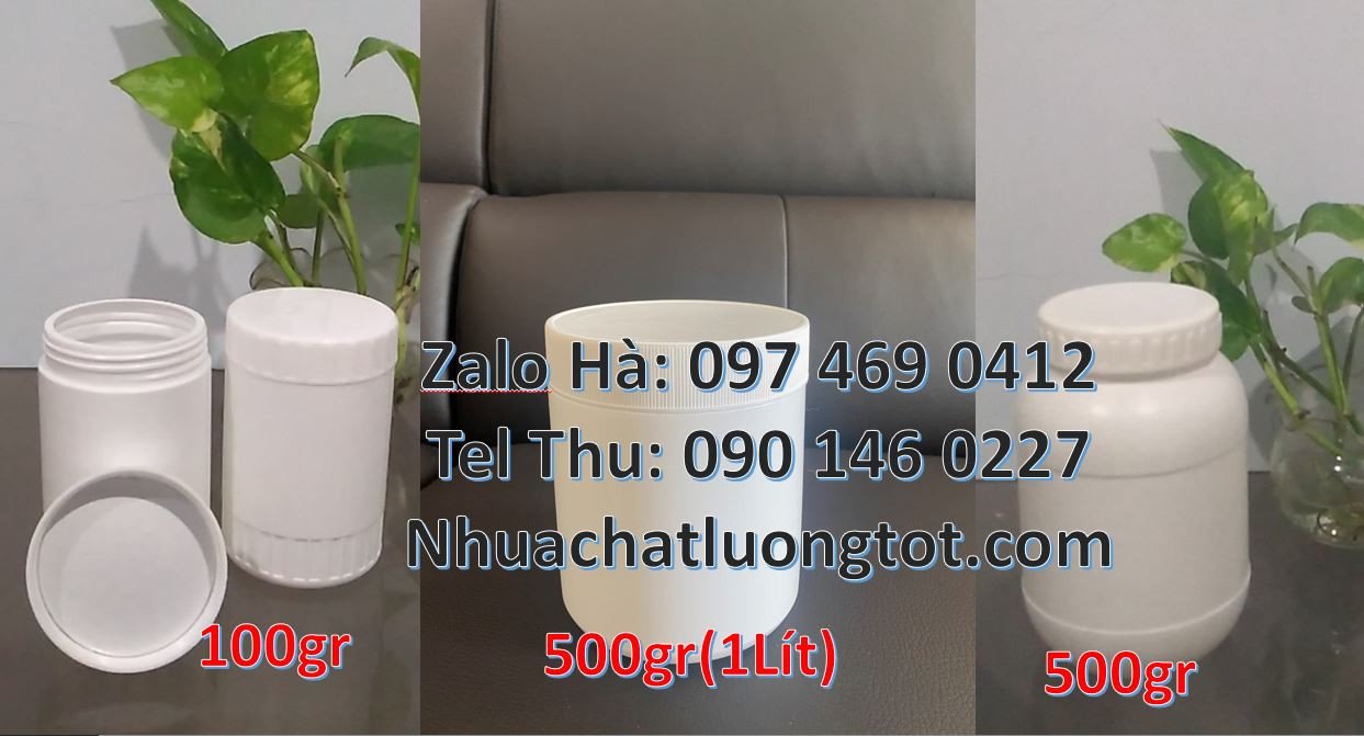 hũ 200g đựng hóa chất,hũ nhựa 1kg đựng nước rửa chén,hũ nhựa màu trắng