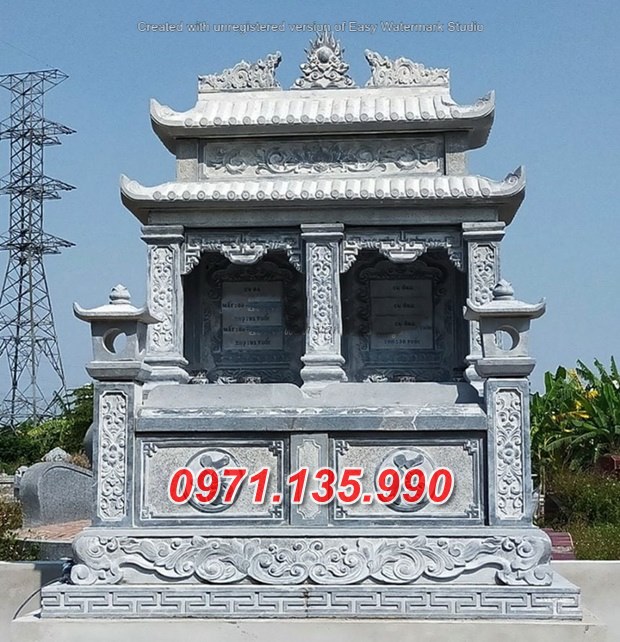 Mẫu mộ đá đôi ông bà cha mẹ đẹp bán tại bạc liêu kiên giang long an