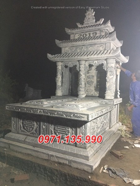 Mẫu mộ đá đôi ông bà cha mẹ đẹp bán tại bạc liêu kiên giang long an