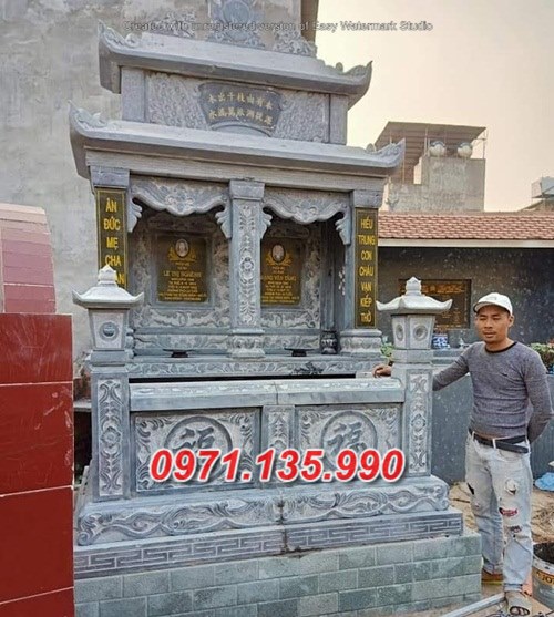 Mẫu mộ đá đôi ông bà cha mẹ đẹp bán tại bạc liêu kiên giang long an