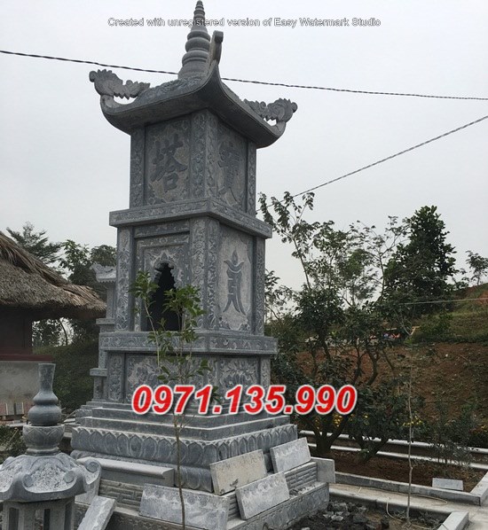 Mẫu tháp mộ đá để tro cốt đẹp bán tại quảng trị Huế - sư phật giáo