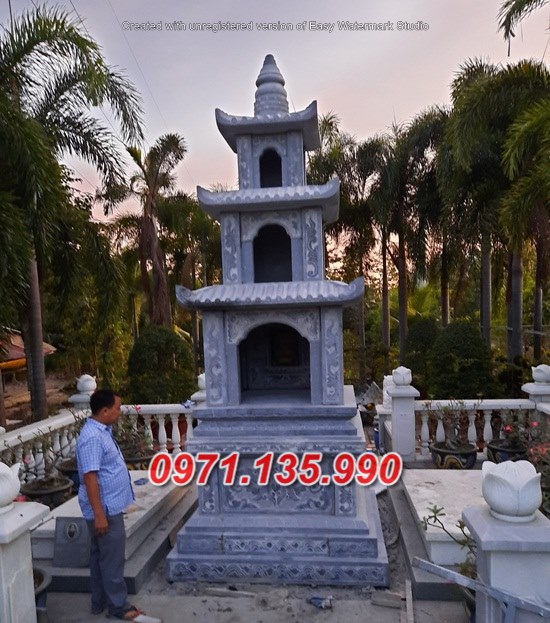 Mẫu mộ tháp đá để tro cốt đẹp bán tại kon tum gia lai - tháp phật giáo