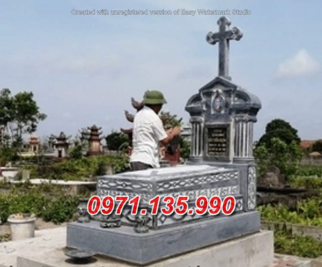 Mẫu mộ đá công giáo để tro cốt đẹp bán tại Vĩnh long trà vinh