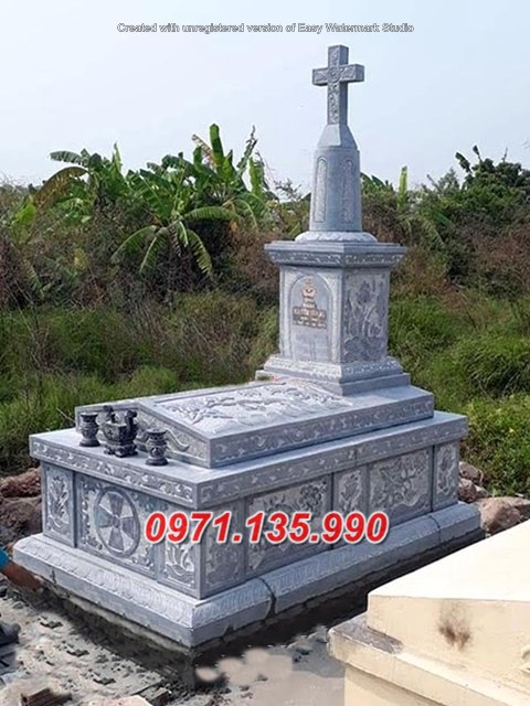 Mẫu mộ đá công giáo để tro cốt đẹp bán tại long an Kiên giang