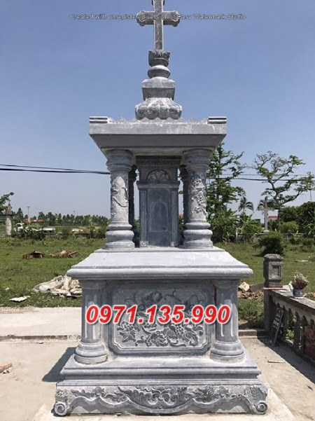 Mẫu mộ đá công giáo để tro cốt đẹp bán tại long an Kiên giang