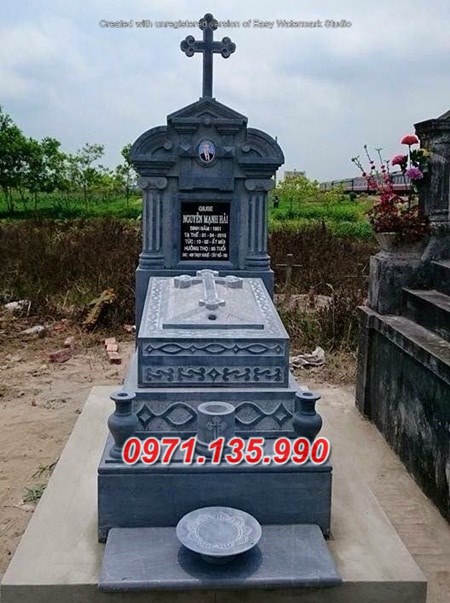 Mẫu lăng mộ đá công giáo đẹp bán tại sóc trăng tiền giang - mẫu mộ đạo