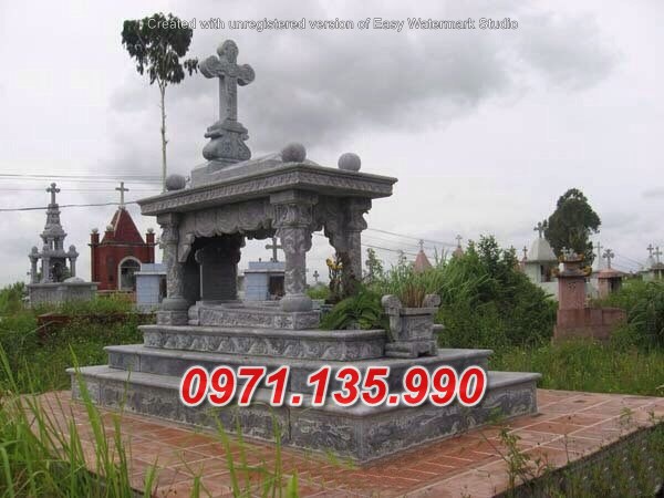 Mẫu lăng mộ đá công giáo đẹp bán tại sóc trăng tiền giang - mẫu mộ đạo
