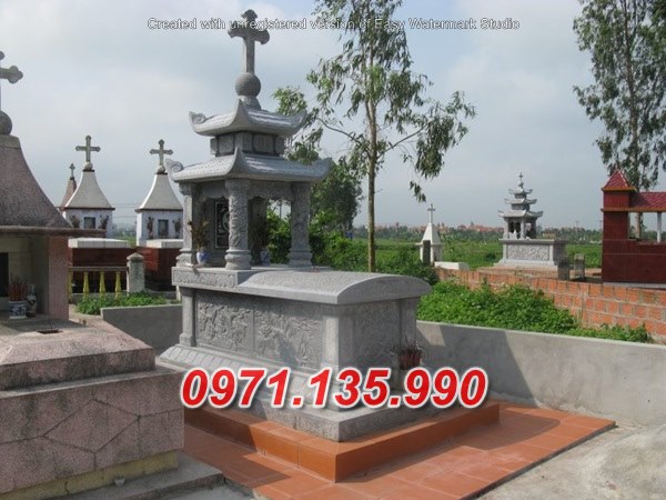 Mẫu lăng mộ đá công giáo đẹp bán tại sóc trăng tiền giang - mẫu mộ đạo