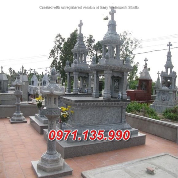 Mẫu lăng mộ đá công giáo đẹp bán tại sóc trăng tiền giang - mẫu mộ đạo