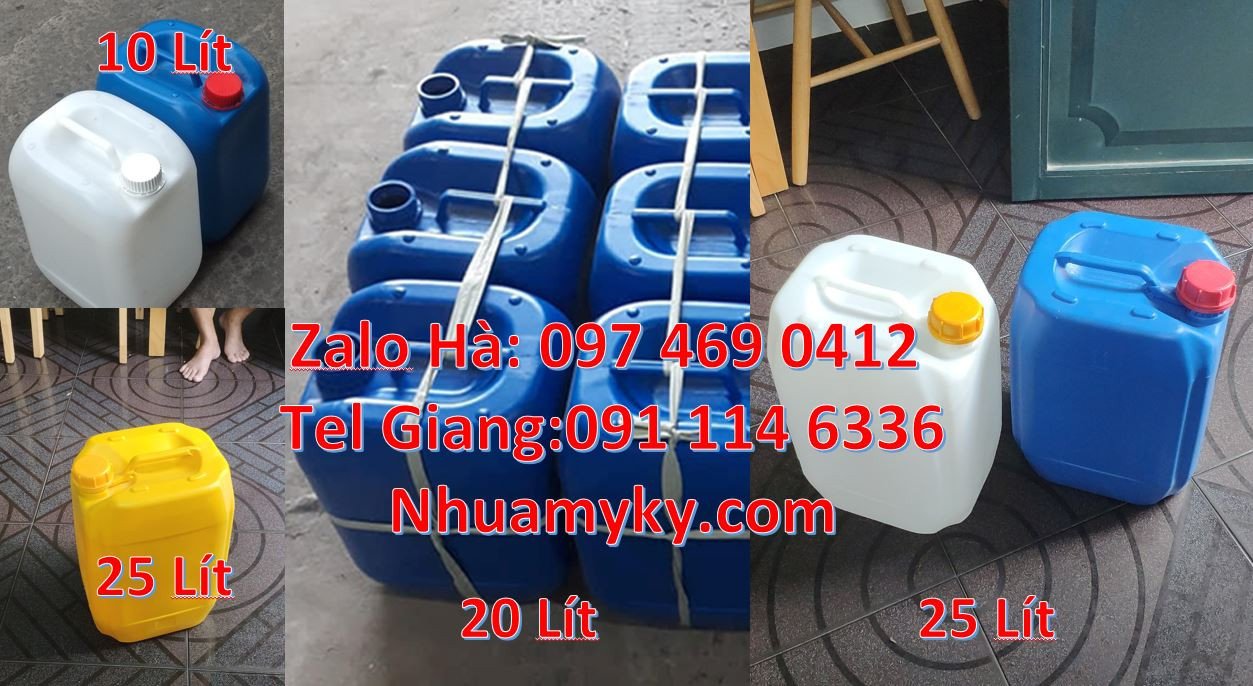 can nhựa 20l đựng nước khoáng,can nhựa 25l đựng hóa chất,can nhựa 10l