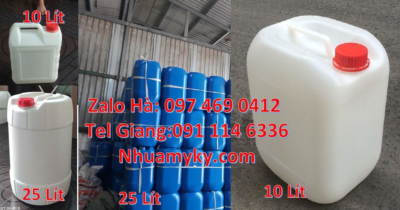 can nhựa 20l đựng nước khoáng,can nhựa 25l đựng hóa chất,can nhựa 10l