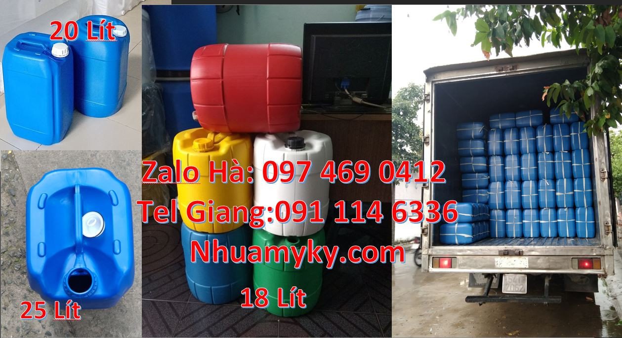 can nhựa 20l đựng nước khoáng,can nhựa 25l đựng hóa chất,can nhựa 10l