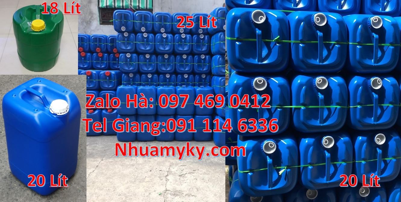can nhựa 20l đựng nước khoáng,can nhựa 25l đựng hóa chất,can nhựa 10l