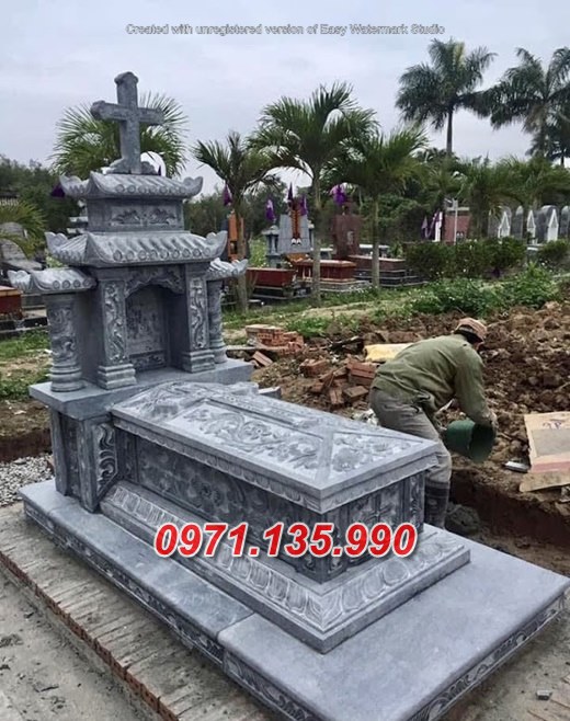 Mẫu mộ đá công giáo để tro cốt đẹp bán tại bình phước bình dương