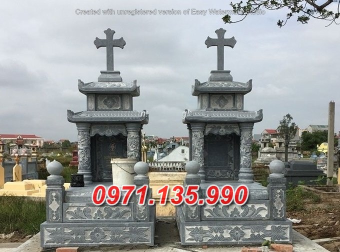 Mẫu mộ đá công giáo để tro cốt đẹp bán tại kon tum bến tre - mộ đạo