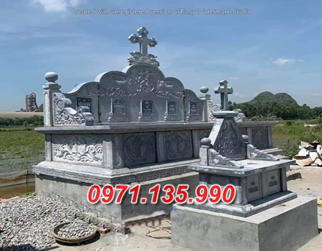 Mẫu lăng mộ đá công giáo đẹp bán tại ninh thuận bình thuận - mộ đạo