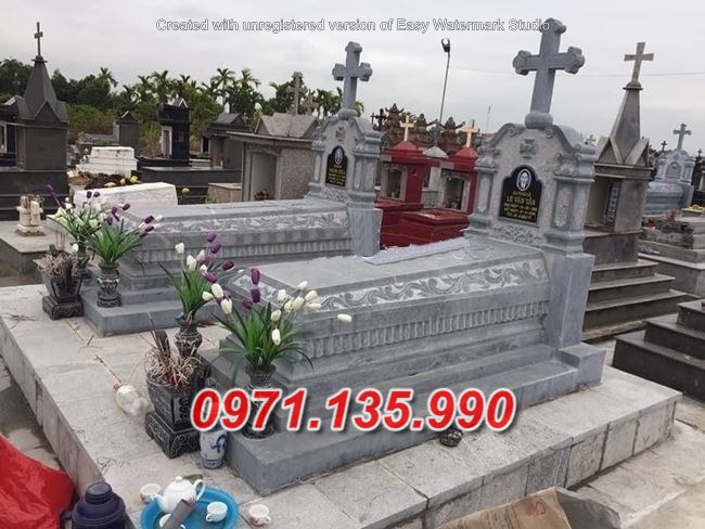 Mẫu lăng mộ đá công giáo đẹp bán tại Khánh Hoà Phú Yên
