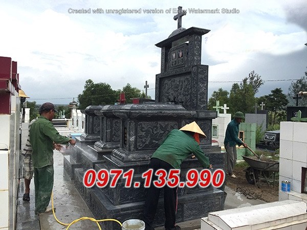 Mẫu lăng mộ đá công giáo đẹp bán tại bình định quảng ngãi - mộ đạo