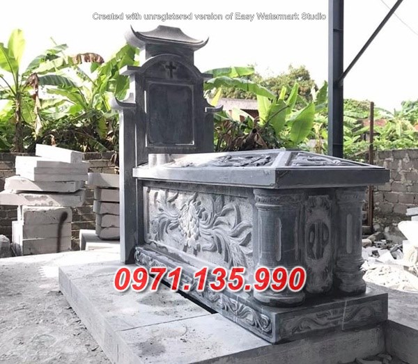 Mẫu lăng mộ đá công giáo đẹp bán tại bình định quảng ngãi - mộ đạo
