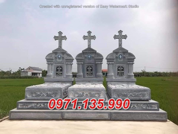 Mẫu lăng mộ đá công giáo đẹp bán tại bình định quảng ngãi - mộ đạo