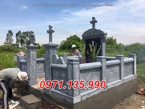 Mẫu lăng mộ đá công giáo đẹp bán tại bình định quảng ngãi - mộ đạo
