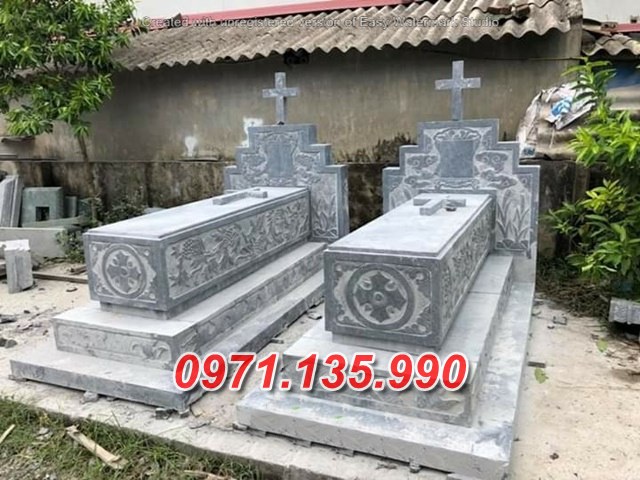 Mẫu lăng mộ đá công giáo đẹp bán tại quảng nam đà nẵng - mộ đạo
