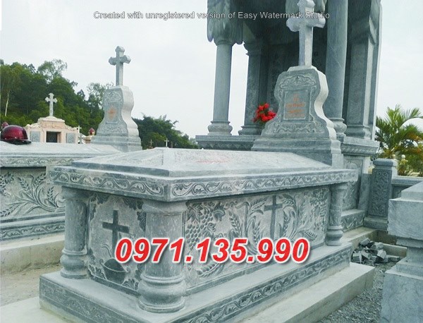 Mẫu lăng mộ đá công giáo đẹp bán tại quảng nam đà nẵng - mộ đạo
