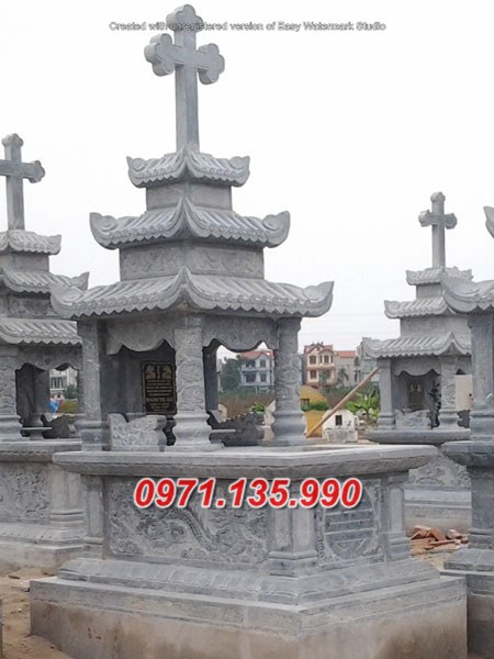 Mẫu lăng mộ đá công giáo đẹp bán tại quảng nam đà nẵng - mộ đạo