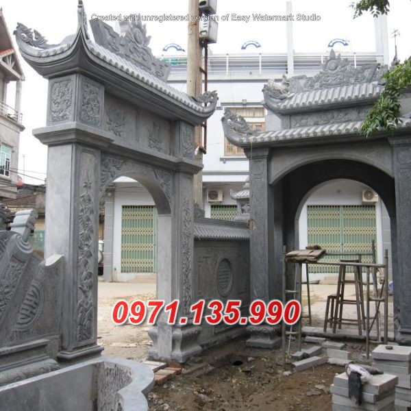 Mẫu cổng đá nhà thờ đình chùa đẹp bán tại lạng sơn hưng yên