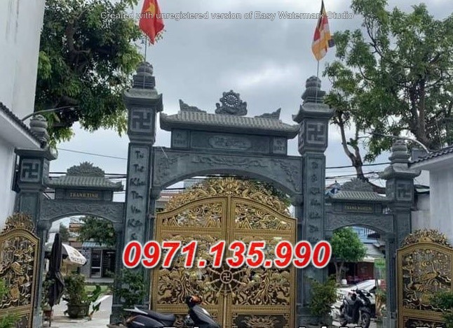 Mẫu cổng đá đẹp nhà thờ đình chùa bán tại nghệ an hà tĩnh