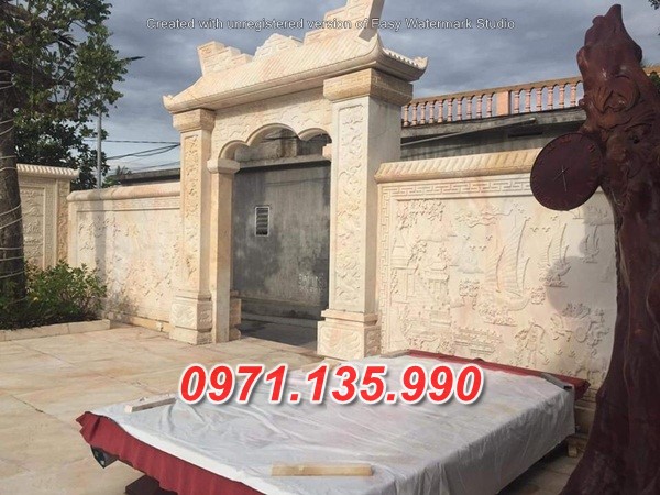 Mẫu cổng đá đẹp nhà thờ đình chùa bán tại nghệ an hà tĩnh