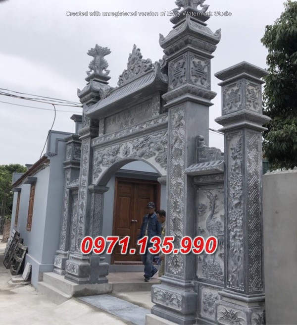 Mẫu cổng đá đẹp nhà thờ đình chùa bán tại nghệ an hà tĩnh