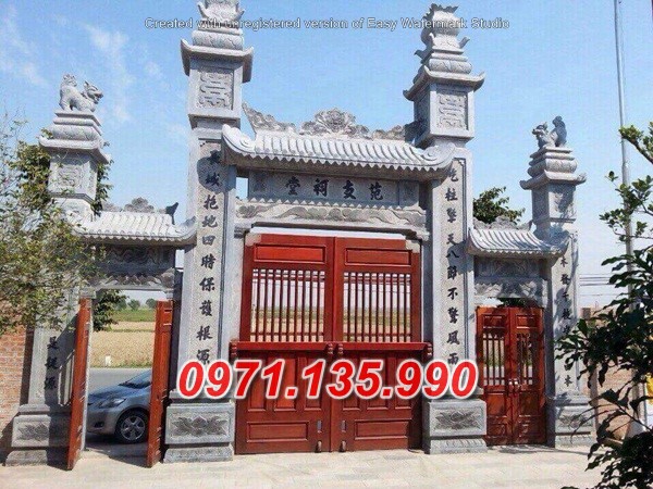 Mẫu cổng đá đẹp nhà thờ đình chùa bán tại nghệ an hà tĩnh