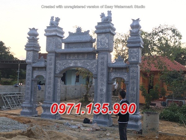 Mẫu cổng đá đẹp nhà thờ đình chùa bán tại nghệ an hà tĩnh
