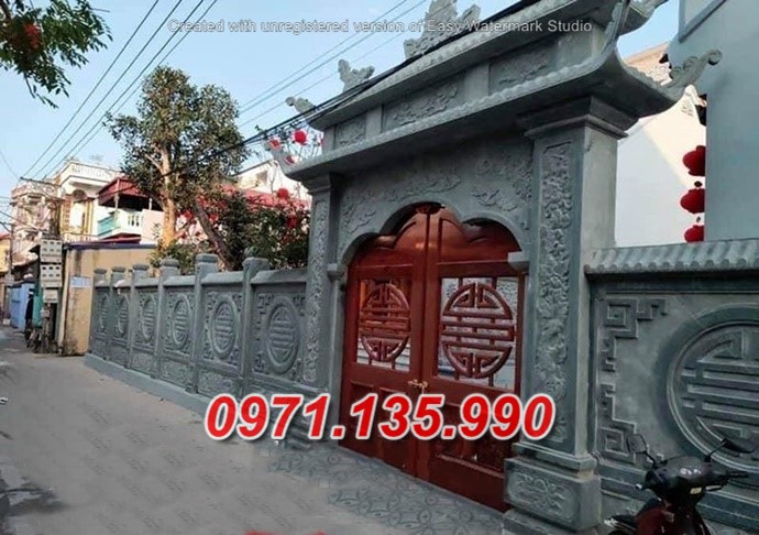 Mẫu cổng đá đẹp nhà thờ đình chùa bán tại bình định phú yên