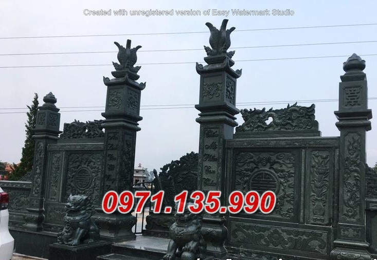 Mẫu cổng đá đẹp nhà thờ đình chùa bán tại bình định phú yên
