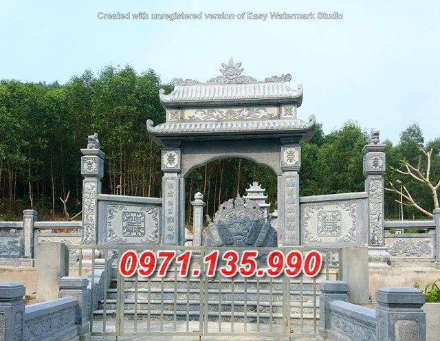 Mẫu cổng đá đẹp nhà thờ đình chùa bán tại kon tum gia lai