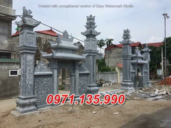 Mẫu cổng đá đẹp nhà thờ đình chùa bán tại cần thơ đồng tháp