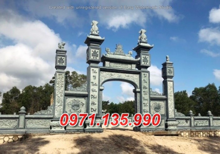 Mẫu Cổng đá đẹp nhà thờ đình chùa bán tại TP HCM Sài Gòn