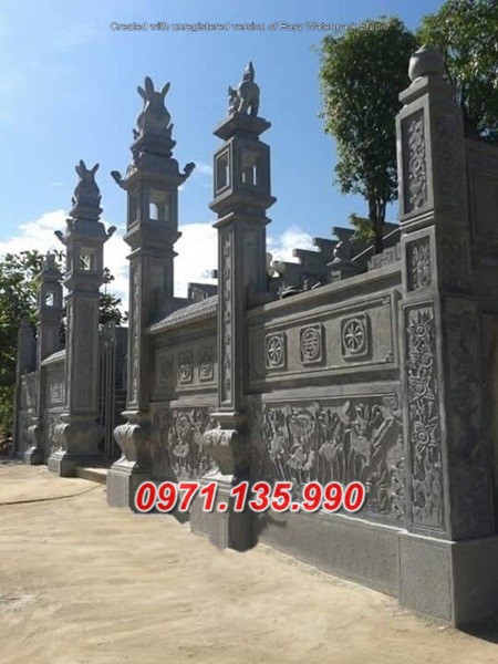 Mẫu Cổng đá đẹp nhà thờ đình chùa bán tại TP HCM Sài Gòn