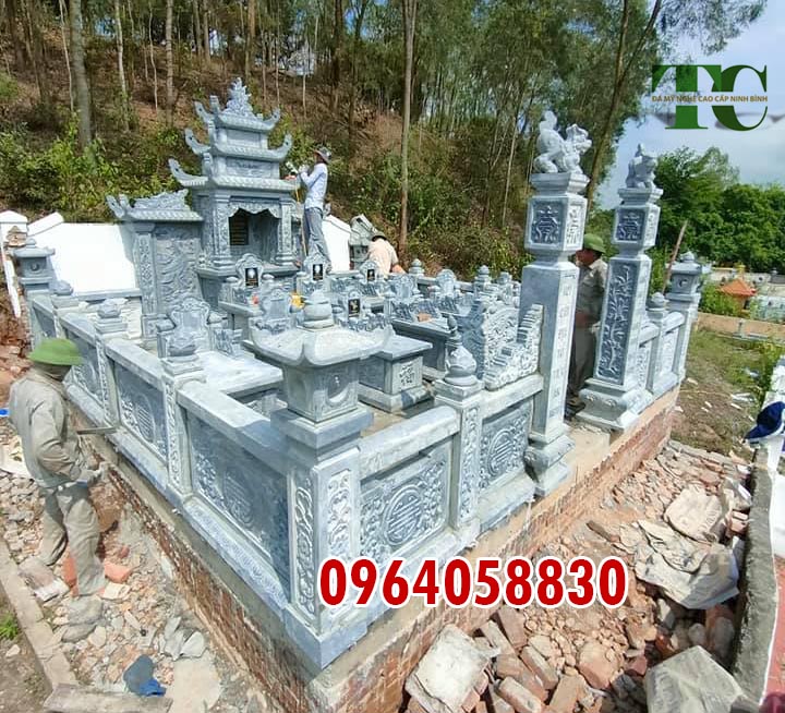 Xây dựng khu lăng mộ đá xanh rêu đẹp cho tổ tiên ở Nghệ An