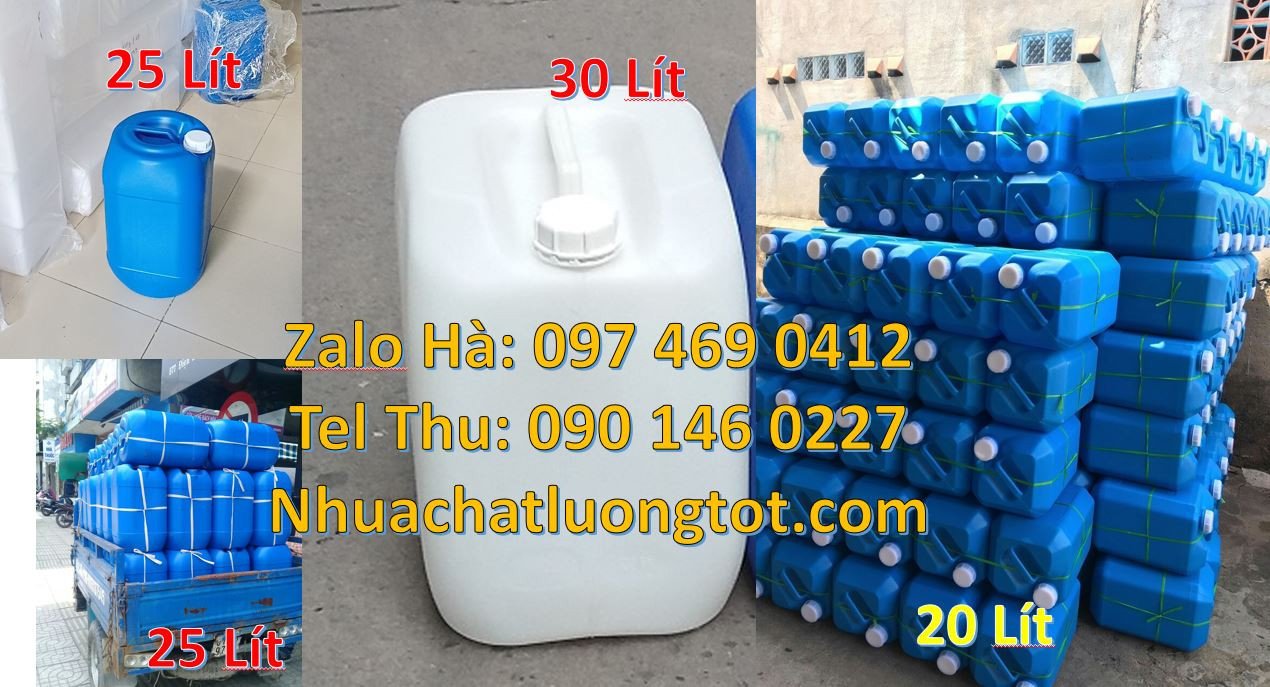 can vuông 30l trắng,can nhựa 20l đựng dầu ăn,can nhựa 25l đựng hóa chấ