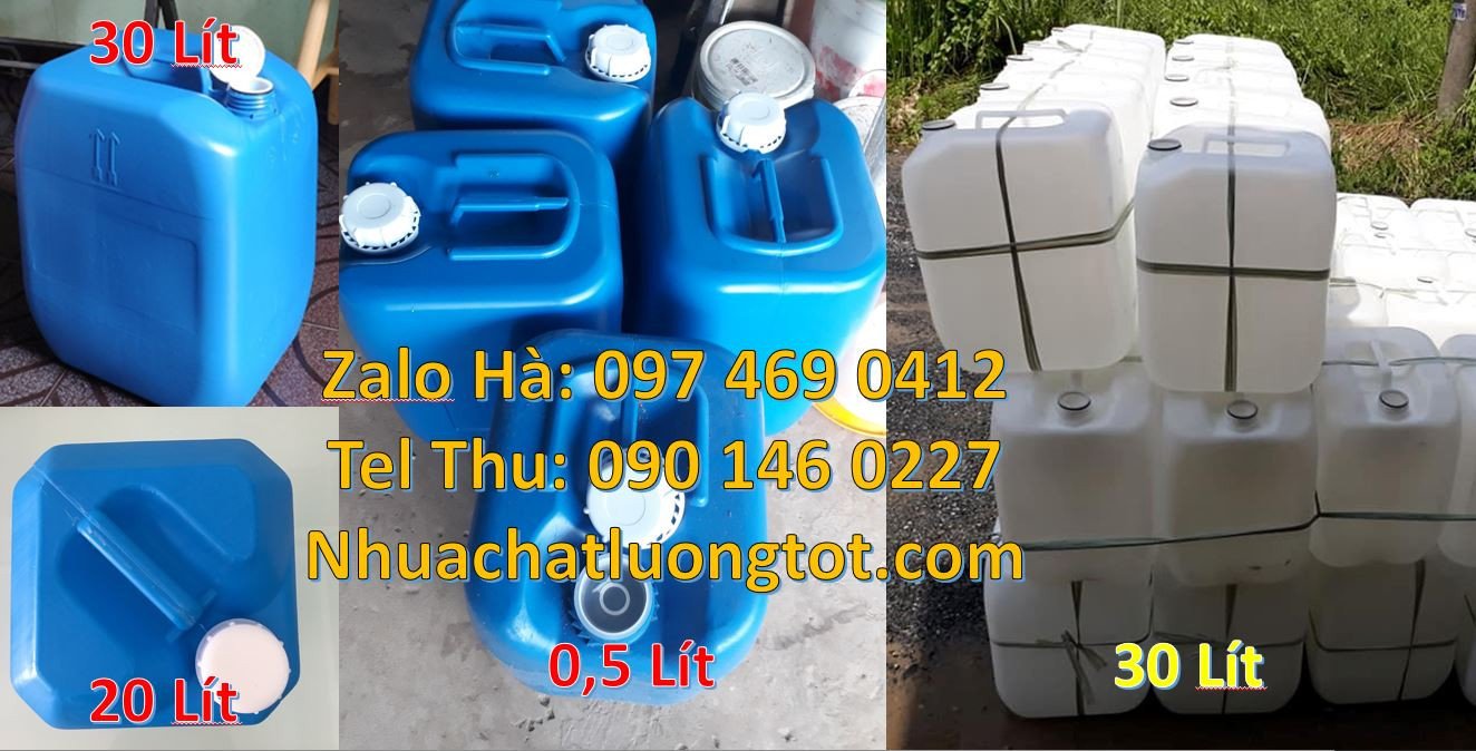 can vuông 30l trắng,can nhựa 20l đựng dầu ăn,can nhựa 25l đựng hóa chấ