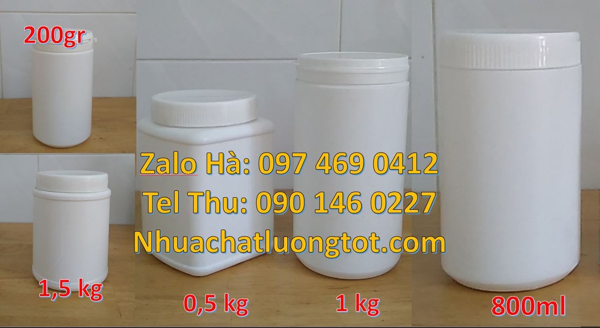hũ đựng mỹ phẩm,hũ nhựa đựng bánh kẹo,hũ nhựa trắng giá rẻ,hũ nhựa 1kg