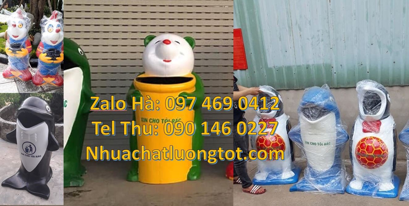 thùng đựng rác hình con thú,sọt rác chuột mikey,thùng rác hình con cá