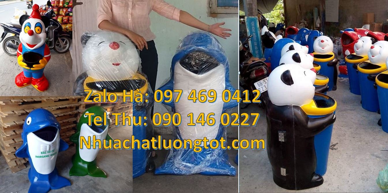 thùng đựng rác hình con thú,sọt rác chuột mikey,thùng rác hình con cá